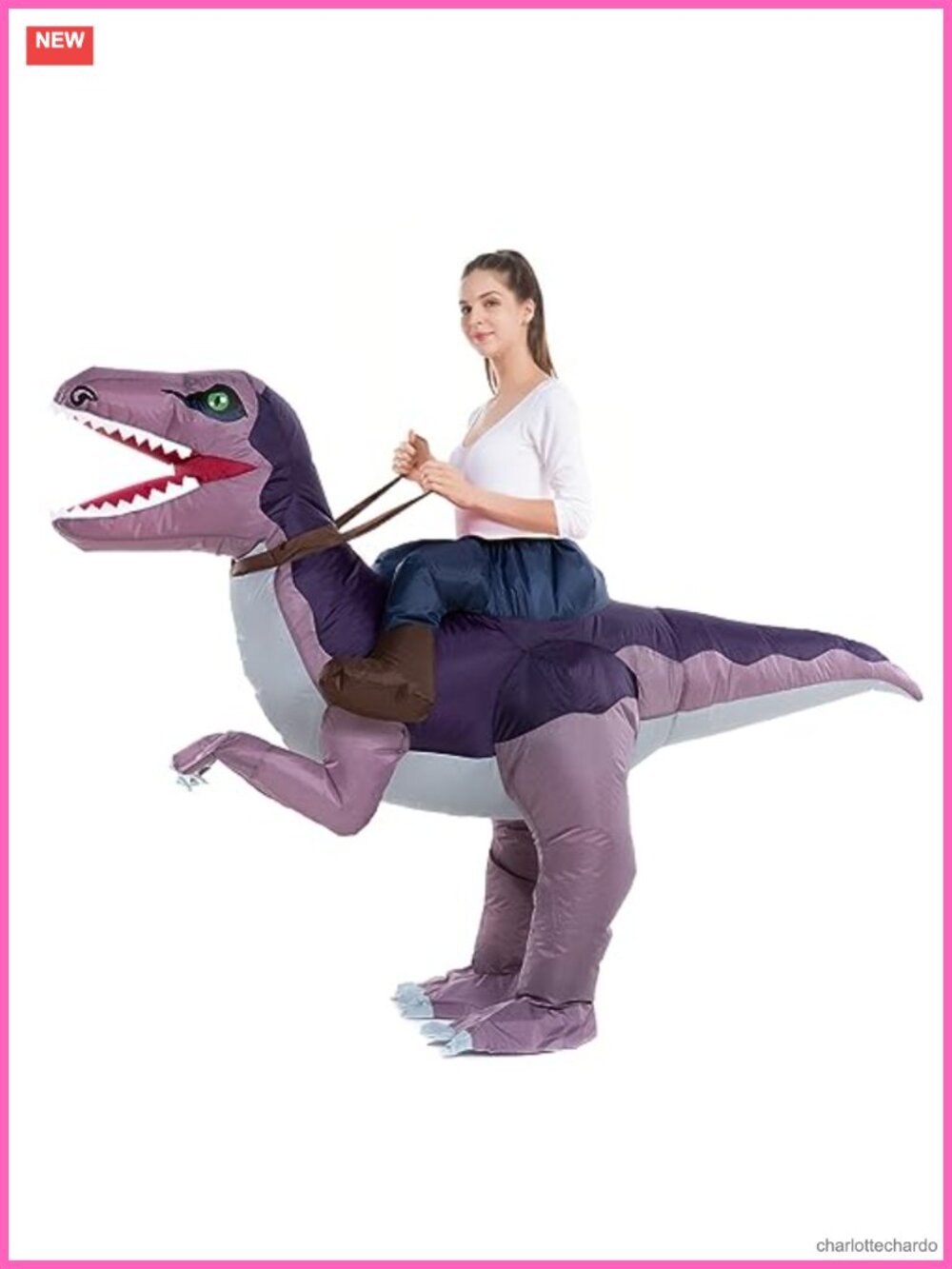 Inflatable Dinosaur Costume Adult Ride On Cosplay Polyester Spandex